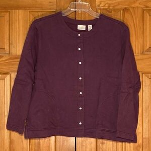 NWOT Vintage Classic Elements Snap Fleece Top Cardigan Size XL